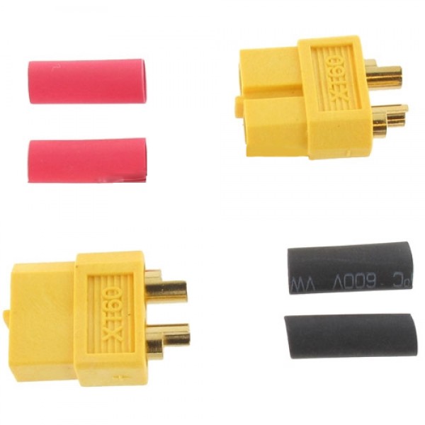 Quantum XT60 Pro Female only 2 connectors with heat shrink [Q-C-0085]
